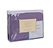 Honeymoon 1800 Brushed Microfiber Embroidered Bed Sheet Set, Ultra Soft, Queen - Purple