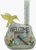 CCI Moonrays 91362 Solar Power Highlighted Hummingbird Welcome Rock Garden Accent