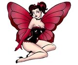 Pink Butterfly Fairy Sticker by evilkid