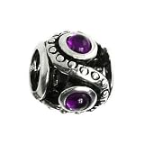 beads IMPPAC Bead 925 Silber Zirkonia Kugel lila für European Beads Armband SMQ307V