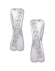 14K White Gold Diamond Earrings - 0.16 Ct. -- LIFETIME WARRANTY