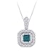 14K White Gold 1/2 ct. Blue and White Diamond Pendant with Chain