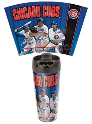 CHICAGO CUBS MLB Coffee or Cold Drink TRAVEL MUG New Gift