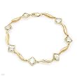 Bracelet With 9.15ctw Genuine Amethysts Beautifully Crafted in Yellow Gold. Total item weight 7.5g Length 8in