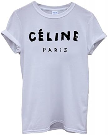 Celine Paris Meow Cool Unisex Men Women White Top T-Shirt-Small