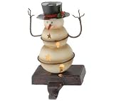 Review GKI/Bethlehem Lighting  / Lighted Folk Art Jingle Bell Snowman Christmas Stocking Holder