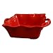 BIA Cordon Bleu Wavy 52-Ounce Square Baker, Red