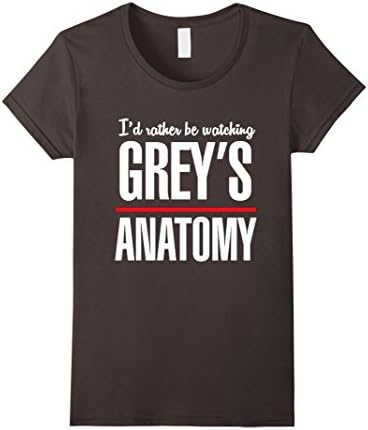 Women's I'd rather be watching grey anatomy t shirt Medium Asphalt