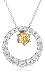 Sterling Silver White Topaz Circle w/ Citrine Three-in-One Pendant, 18