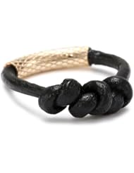 by boe Black Leather Knot Ring, Size 7.5