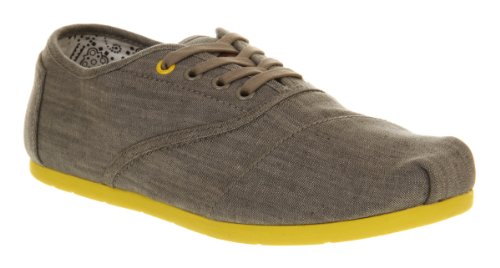 Toms Toms Cordones Lace Grey Denim Yellow - 8 Uk