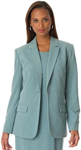 Jessica London Women's Plus Size Petite Bi-Stretch Blazer Rustic Teal,16 P