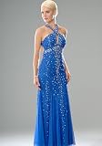Formal Evening Gown. Beaded Dress for Prom, Party Dress by Sean Collection (50315) Royal