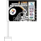 Rico Pittsburgh Steelers 6X Super Bowl Champions Car Flag - Pittsburgh Steelers One Size