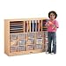 Sectional Mobile Cubbie With Trays Black