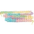 Cube Crackle Glass Rainbow Bead Mix 6mm 16" Strand
