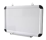 Projectionable Magnetic Porcelain Steel Dry Erase Whiteboard with Satin Finished, Anodized Aluminum Frame and Tray 48