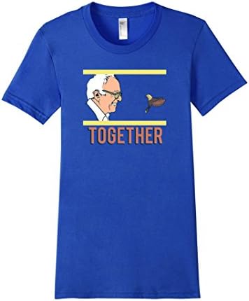 Women's Bernie Sanders 'Put a Bird on it' Together shirt Medium Royal Blue