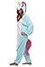 Adult Unisex Blue Unicorn Animal Kigurumi Onesies Pajamas Cosplay Birthday Party Wear