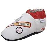 Skechers Infant Babiez Crib Shoes,White/Navy,X-Small (US Infant 0-6 Months)