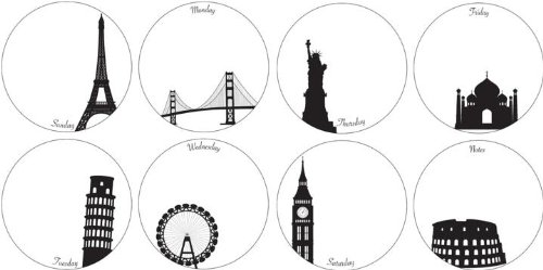 Wall Pops WPE96855 Holiday Peel and Stick Dry-Erase Weekly Dots