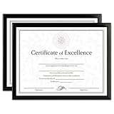 DAX Value U-Channel Document Frames W/Certificates Set Of 2 8-1/2 X 11 Blac ....