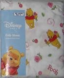 Disney Winnie the Pooh Fitted Crib Sheet Pink Flowers