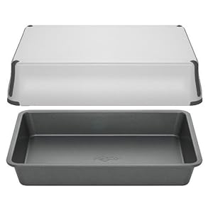 Bake Porter Rectangular Pan with Serving Cover, Grey by Bake Porter
