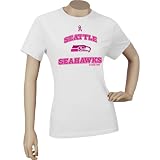 Reebok Seattle Seahawks Breast Cancer Awareness Women's Ribbon Esque Short Sleeve T-Shirt Small at Amazon.com