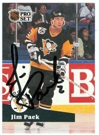 Jim Paek autographed Hockey Card (Pittsburgh Penguins)