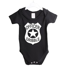 Officer dribble funny babygrow baby suit vest 0/3 months