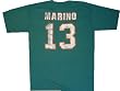 Miami Dolphins Dan Marino Reebok Throwback Vintage Name and Number Distressed Shirt