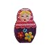 Matroschka 3,5 cm * 5,4 cm B�GELBILD AUFN�HER APPLIKATION Matrjoschka Ru�land Spielzeug
