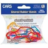 Car Shaped Rubber Bands - 12 Pack