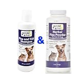 Royal Pet Flea and Tick Shampoo & Herbal Flea Powder for Cat & Dog