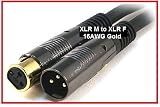 PTC Premier GOLD HIGH GRADE Series XLR Male to XLR Female 16AWG - Gold Plated - 75 ft Microphone + Interconnect Cable