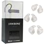 Silver Jawbone II Bluetooth Headset with Noise Assassin in Retail Packaging and 3 pairs of Clear Jabra Ear Gels