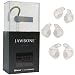 Combo of Silver Jawbone II Bluetooth Headset with Noise Assassin in Retail Packaging and 3 pairs of Clear Jabra Ear Gels