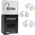 Combo of Silver Jawbone II Bluetooth Headset with Noise Assassin in Retail Packaging and 3 pairs of Clear Jabra Ear Gels