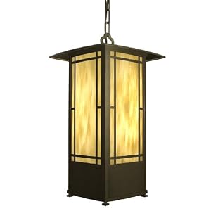 American Fluorescent EUWP126MBSCT Eureka Outdoor Pendant, Transitional Mission Style with... by American Fluorescent