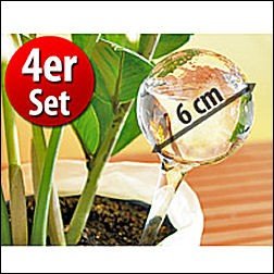 Mini-Bewässerungskugeln aus Glas (4er-Set)