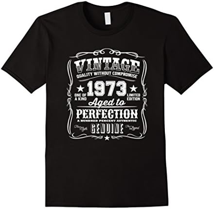 Men's 43th birthday Gift Idea 43 Year Old Boy Girl Shirt 1973 Medium Black