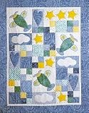 Sky Dreams- Pattern for a Baby or Child's Quilt with Whimsical Planes Among Clouds and Stars