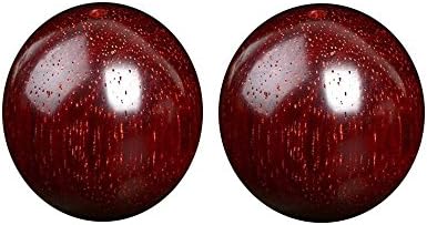 Indian Red Sandalwood Loose Round Bead with Hole (12mm x2 bead)