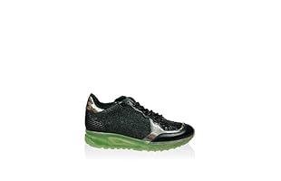 SUN Z Zapatillas Paillette (Negro / Verde)