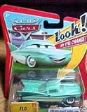 Flo World of Cars Disney Pixar Lenticular Eyes Change 1:55 Scale Mattel