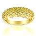 14K Yellow Gold Beaded Designer Stackable Ring
