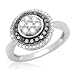10k White Gold Black & White Diamond Ring (1/2 cttw, I-J Color, I3 Clarity), Size 7