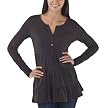 Mossimo Supply Co. Juniors Henley Tiered Shirt - Potting Soil Brown