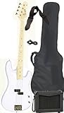 Full-Size Electric Bass Guitar Starter Beginner Pack with Amp Case Strap White Package Full-Size Electric Bass Guitar Starter Beginner Pack with Amp Case Strap White Package